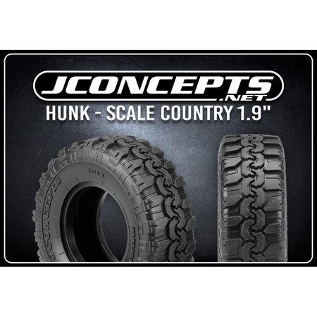 J CONCEPTS 1.9 in. 3.93 in. OD Scale Country Hunk Green Compound Tires JCO301402